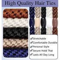 Merkloos 10 gevlochten haarbandjes voor mannen – Krullende scrunchies voor dik haar