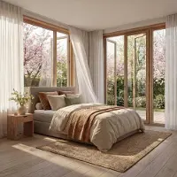 Mörgenn Boxspring Lounge - Pocketvering - Luxe Topper - Taupe - 100x210 cm - Inclusief Dekbed en Kussens