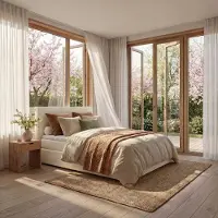 Mörgenn Boxspring Lounge - Pocketvering - Luxe Topper - Ivoor / Off White - 180x220 cm - Inclusief Dekbed en Kussens