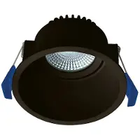 EcoDim Led inbouwspot | Rond | 2000-3000K | Zwart | Ø 90mm | IP54 | Dimbaar | 7W