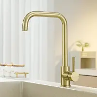 CECIPA MAX Keukenkraan - 360° Draaibare keukenkraan - L-vormig Keukenmengkraan - Waterbesparende Keuken Kraan - Goud