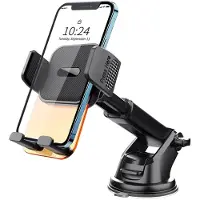Sanorum Autotelefoonhouder - Telefoonhouder - Autoaccessoires - Verstelbaar - Universeel - Geschikt voor ramen en ventilatieopeningen - Zuignapbevestiging - oranje