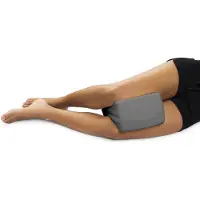 Bodyprotect kniekussen voor zijslapers, orthopedisch beenkussen, traagschuim, voor knie- en rugontlasting, wasbare hoes, Öktex, 20 x 25 cm, grijs