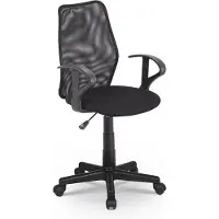 Huisenthuis.nl Bureaustoel Lucca Zwart - Polyester - Hoogte 87 cm