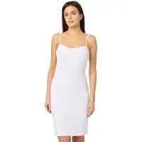 Merry Style MS-MS10-203-UW Dames Onderjurk - Nachthemd - kort - V-neck - verstelbare Spaghetti bandjes - Viscose - Wit - M