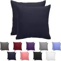 Komfortec Set van 2 Premium Kussenslopen 50x50 cm - Superzachte Kussenhoes - 100% Microvezel - 120g/m² - Blauw