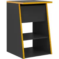 Huisenthuis.nl Bureau Moritz Antraciet - 49x50cm - Met opbergruimte - Hoogte 77.7 cm - Met lades