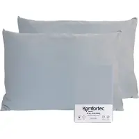 Komfortec Set van 2 Premium Jersey Kussenslopen 40x60 cm - Superzachte Kussenhoes – 100% Katoen – 150 g/m² - Grijs