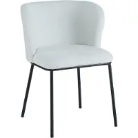 Huisenthuis.nl Stoel Iggy Wit - Bouclé - Set van 2 - Zithoogte 48 cm - Zitdiepte 45.5 cm