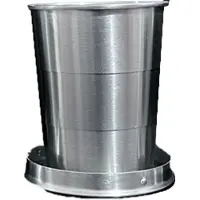 JeiibrZui Opvouwbare Becher - Reisbeker - Draagbaar & Opvouwbaar Rvs Ontwerp Voor Onderweg Gebruik - 1 Stuk - Geschikt Voor Kamperen/Zilver