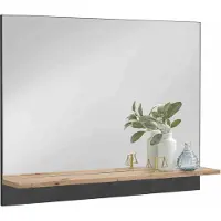 Huisenthuis.nl Spiegel Hermes Artisan Eiken - Matera - Rechthoek - Breedte 80 cm - Hoogte 62.5 cm - Diepte 14 cm