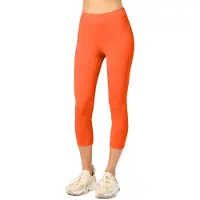 Merry Style MS-MS10-199-LE Dames Capri Leggings - Sport - Vrijetijdsbroek - 3/4 Lengte - Katoen - Sporbroek - Yogabroek - Roest - XL