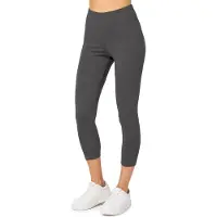 Merry Style MS-MS10-199-LE Dames Capri Leggings - Sport - Vrijetijdsbroek - 3/4 Lengte - Katoen - Sporbroek - Yogabroek - Grafiet - S