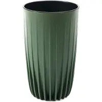 HowHomely Stripped Eco Wood - Bloempot - Elegant design - Weerbestendig - Met uitneembare inzet