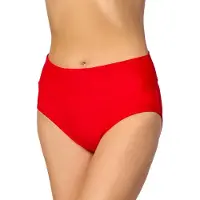 Merry Style Dames Zwembroek - Bikinibroekje - Elastische tailleband - Polyamide & Elastaan – Rood (4186) – 40 - MS-VR-Brief-5