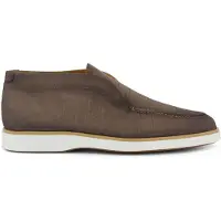 Magnanni Krokodillenprint bruine suede instappers