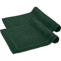 Komfortec Badmat Set - 2 stuks - Handdoek Dikte - Hotelkwaliteit - 50x80 cm - 100% Katoen - Zachte en Absorberende Douchemat/Handdoek - Donkergroen