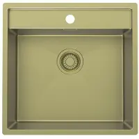 Pure.Sink Luxion Gouden spoelbak 51x50 cm Tapwing met kraangatbank PLX5150T-60