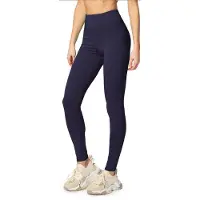 Merry Style MS-MS10-198-LE Dames Leggings - Sport - Vrijetijdsbroek - Lang - Katoen - Sporbroek - Yogabroek - Marineblauw - S