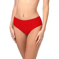 Merry Style Dames Zwembroek - Bikinibroekje - Elastische tailleband – Polyamide & Elastaan – Rood (4186) – 44 - MS-ET-18
