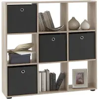 Huisenthuis.nl Vakkenkast Camiel Eiken - Breedte 104.5 cm - Hoogte 108.5 cm - Diepte 33 cm
