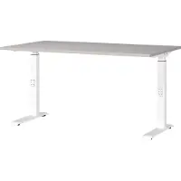 Huisenthuis.nl Bureau Galileo Wit - Kasjmier - 140x80cm - Hoogte 91 cm - In hoogte verstelbaar