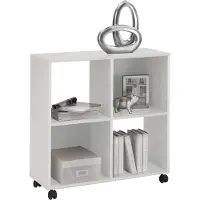 Huisenthuis.nl Vakkenkast Gijs Wit - Breedte 72 cm - Hoogte 78 cm - Diepte 33 cm