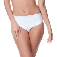 Merry Style MS-VO-M72W Dames Zwembroek - Zwemshorts - Bikinibroekje - Elastische tailleband - Polyamide & Elastaan - Wit (0016) - 44