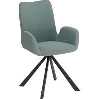 HOMAVO YZ7 Stoelenset – 2 stuks – Eetkamerstoelen met armleuningen – 360° draaibaar – Modern & Comfortabel – Stoffen of Vintage kunstleer – 56x59x82 cm