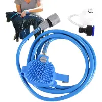 Dnntunk Douchekraan Sproeier voor Huisdieren - Handdouche - Douchekop - Druksproeier - Ronde - Multifunctionele - Badkamer Benodigdheden - ABS - Blauw - 1.96m - 1 Stuk