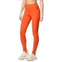 Merry Style MS-MS10-198-LE Dames Leggings - Sport - Vrijetijdsbroek - Lang - Katoen - Sporbroek - Yogabroek - Roest - XL