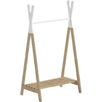 Huisenthuis.nl Kledingrek Jill Wit - Breedte 74 cm - Hoogte 131.8 cm - Diepte 50 cm - Met hanggedeelte - Zonder deuren