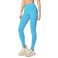 Merry Style MS-MS10-198-LE Dames Leggings - Sport - Vrijetijdsbroek - Lang - Katoen - Sporbroek - Yogabroek - Turkoois - XL