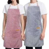 JeiibrZui Keukenschort - Koks Schort - Zacht & Verstelbare Halslijn Met Dubbele Zakken - 2 Stuks - Unisex Keukengereedschap Voor Thuis Koken Roze + Blauw