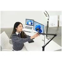 Kensington Telescopische steun A1000, C-klem, voor microfoons/webcams/verlichtingssystemen, in hoogte verstelbaar, zwenkbaar, zwart