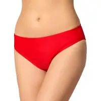 Merry Style Dames Zwembroek - Bikinibroekje - Elastische tailleband - Polyamide & Elastaan – Rood(4186) – 44 - MS-VR-Brief-1