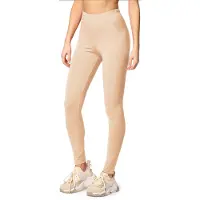 Merry Style MS-MS10-198-LE Dames Leggings - Sport - Vrijetijdsbroek - Lang - Katoen - Sporbroek - Yogabroek - Natuur - L