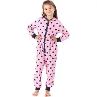 Merry Style Kinder Pyjama - ronde hals - lange mouwen - lange broek met zakken - Katoen - MS-MS10-223-PJ - Rosa Herzen Marine - 110-116