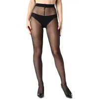 Merry Style Dames Panty – 40 DEN - Halsterloos - Polyamide – Zwart – S - MS-GI-Afina40
