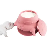 JeiibrZui Kittenfles - Hondenvoerbak - Zacht siliconen ontwerp voor pasgeboren kittens + zuignap voor stabiliteit - 1 stuk - Roze