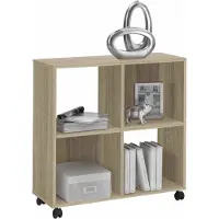 Huisenthuis.nl Vakkenkast Gijs Eiken - Breedte 72 cm - Hoogte 78 cm - Diepte 33 cm