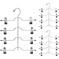Dnntunk Broekhangers met Verstelbare Antislip Knijpers - Stevige Kleding Hanger met Klemmen - Kleerhanger - Metaal