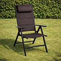 FlinQ Luma Verstelbare Aluminium Tuinstoelen 1-PACK - Weerbestendig Tuinmeubelen - Relax Stoel - Ideale Campingstoel - Ook voor Tuin of Balkon