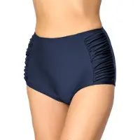 Merry Style Dames Zwembroek - Bikinibroekje - Elastische tailleband – Polyamide & Elastaan – Donkerblauw2 (6007) – 46 - MS-MS10-119-SL