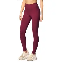 Merry Style MS-MS10-198-LE Dames Leggings - Sport - Vrijetijdsbroek - Lang - Katoen - Sporbroek - Yogabroek - Wijnrood - XL