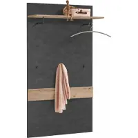 Huisenthuis.nl Kapstokpaneel Hermes Artisan Eiken - Matera - 3 haken - Breedte 80 cm - Diepte 27 cm - Hoogte 144.5 cm