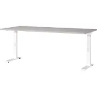Huisenthuis.nl Bureau Galileo Wit - Kasjmier - 180x80cm - Hoogte 91 cm - In hoogte verstelbaar