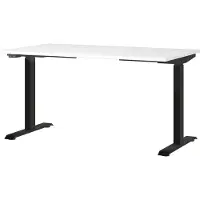 Huisenthuis.nl Elektrisch zit-sta Bureau Galileo Wit - Zwart - 140x80cm - Hoogte 120 cm - In hoogte verstelbaar