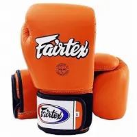 Fairtex BGV16 Bokshandschoenen – Oranje – 16oz Premium Muay Thai & Kickboksen – Echt Leer – Handgemaakt in Thailand