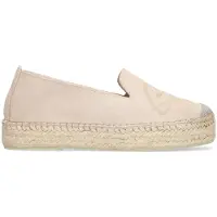 Manfield - Dames - Taupe suède espadrilles - Maat 38
